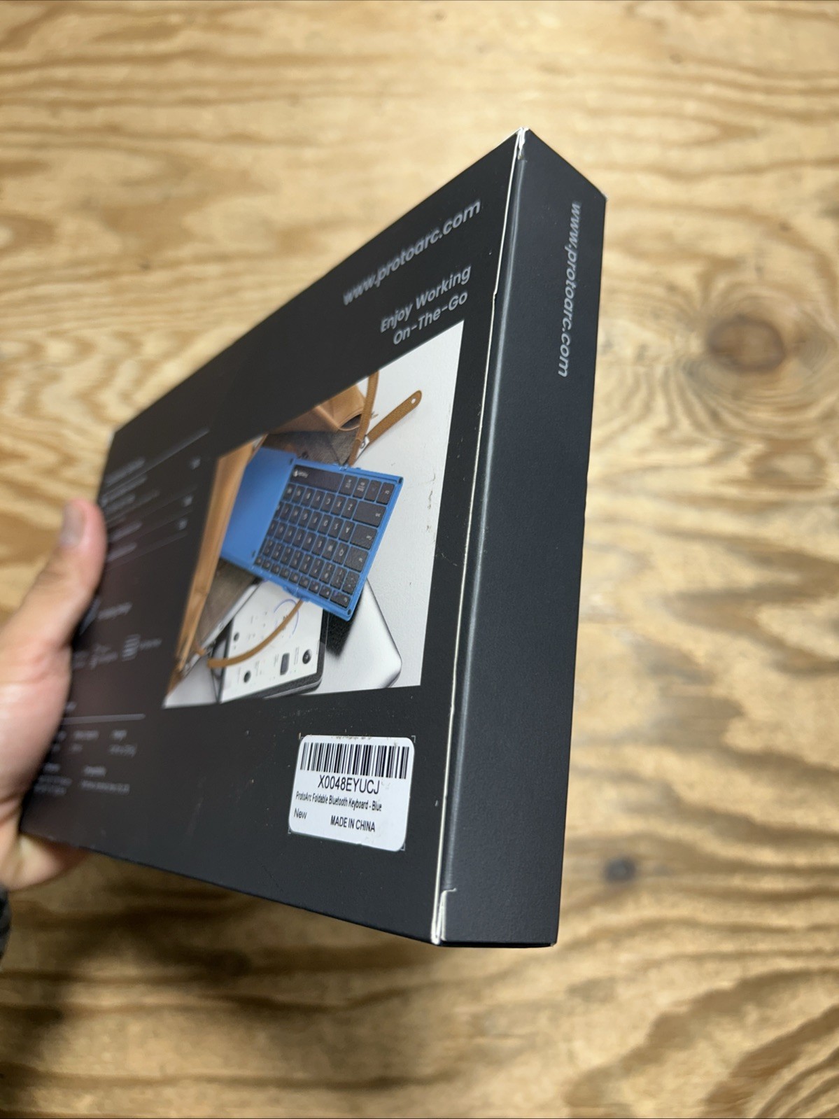 ProtoArc Portable Full-Size Keyboard Tri-Fold Wireless Blue