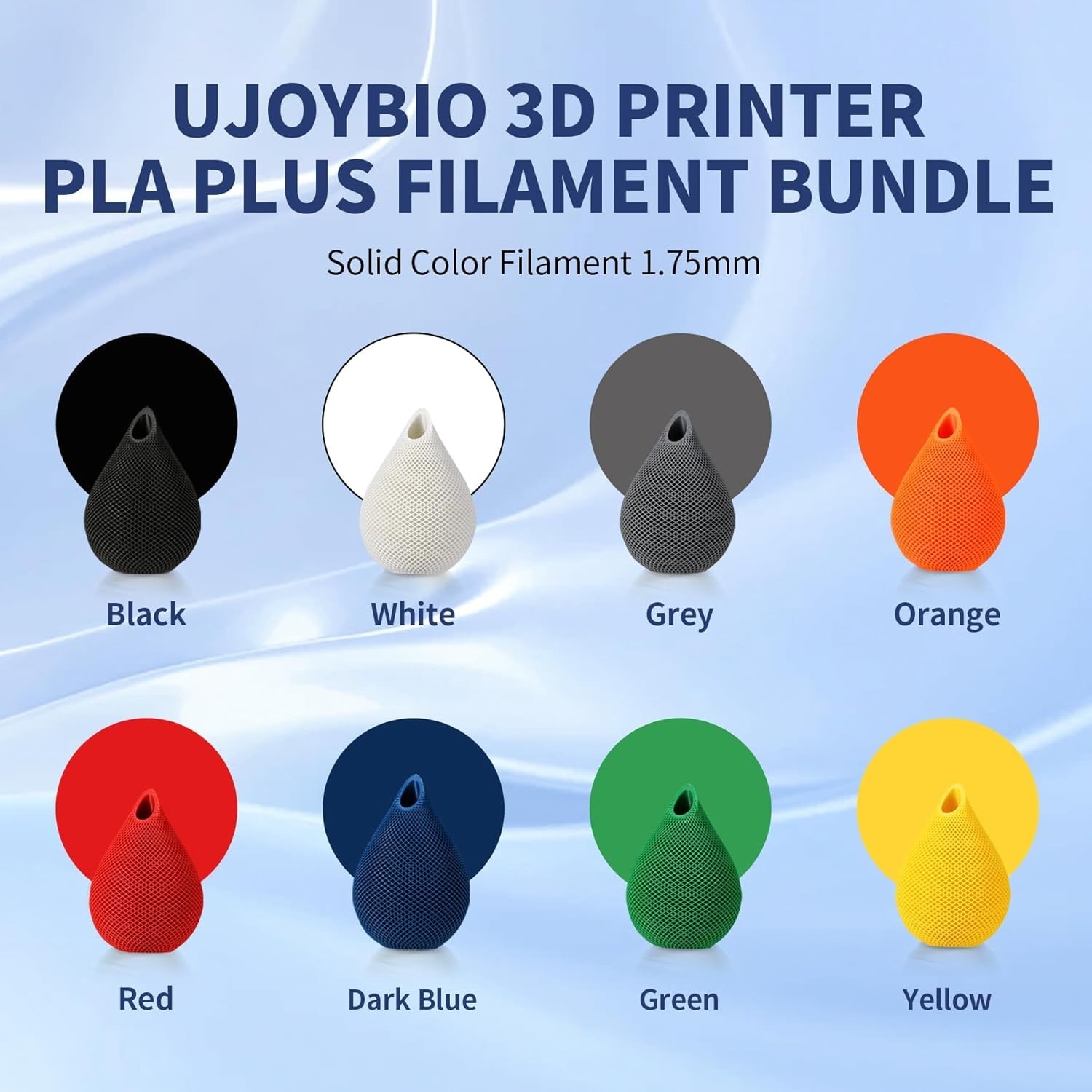 SUNLU PLA 3D Printer Filament Bundle 1.75mm 8 Pack 2kg Total Vacuum Sealed