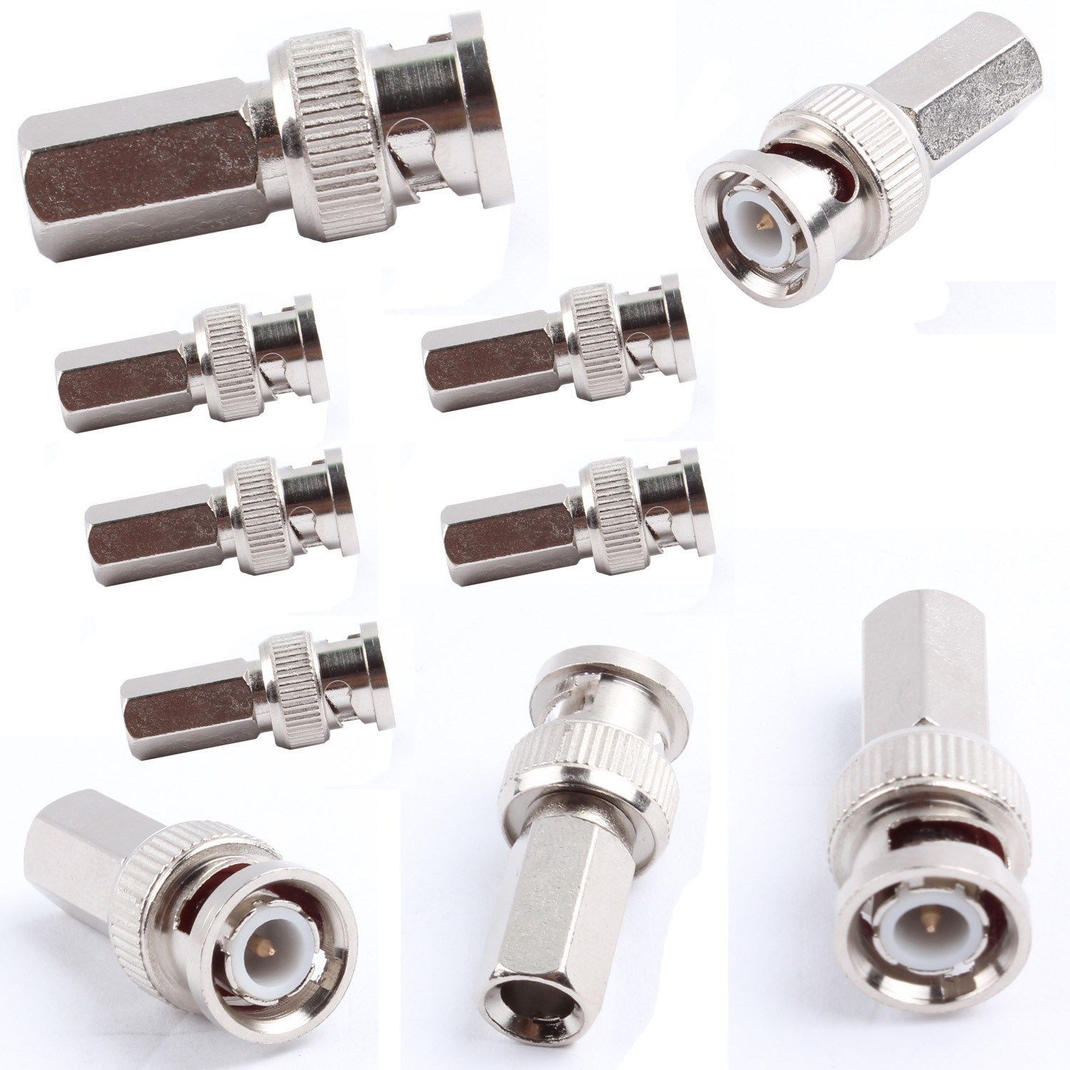 Qty of 340 BNC Coax Coaxial Security Cameras Twist-on RG59 RG62 Connectors CCTV