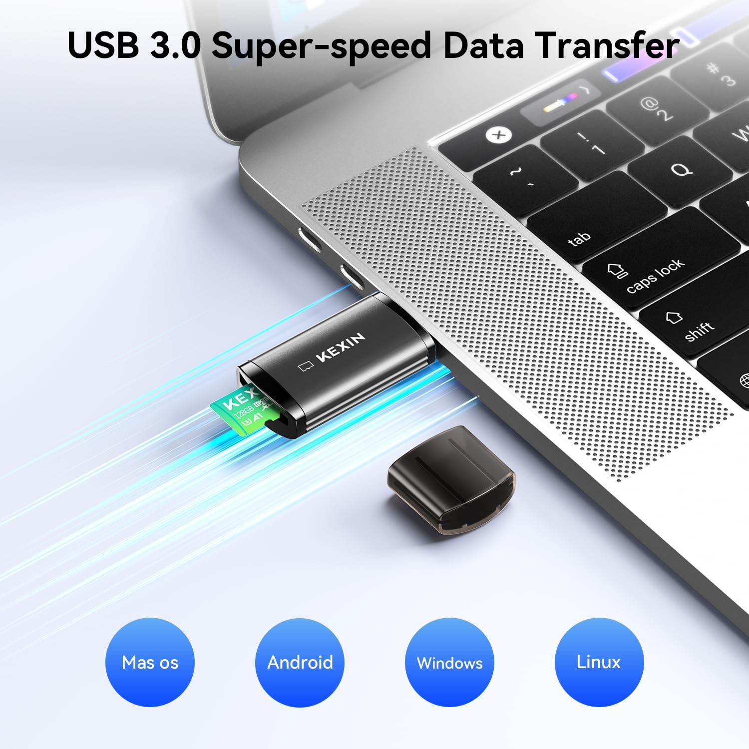 SD Card Reader USB 3.0 Micro SD Card Reader Plug and Play 5Gbps Speed SD Card…