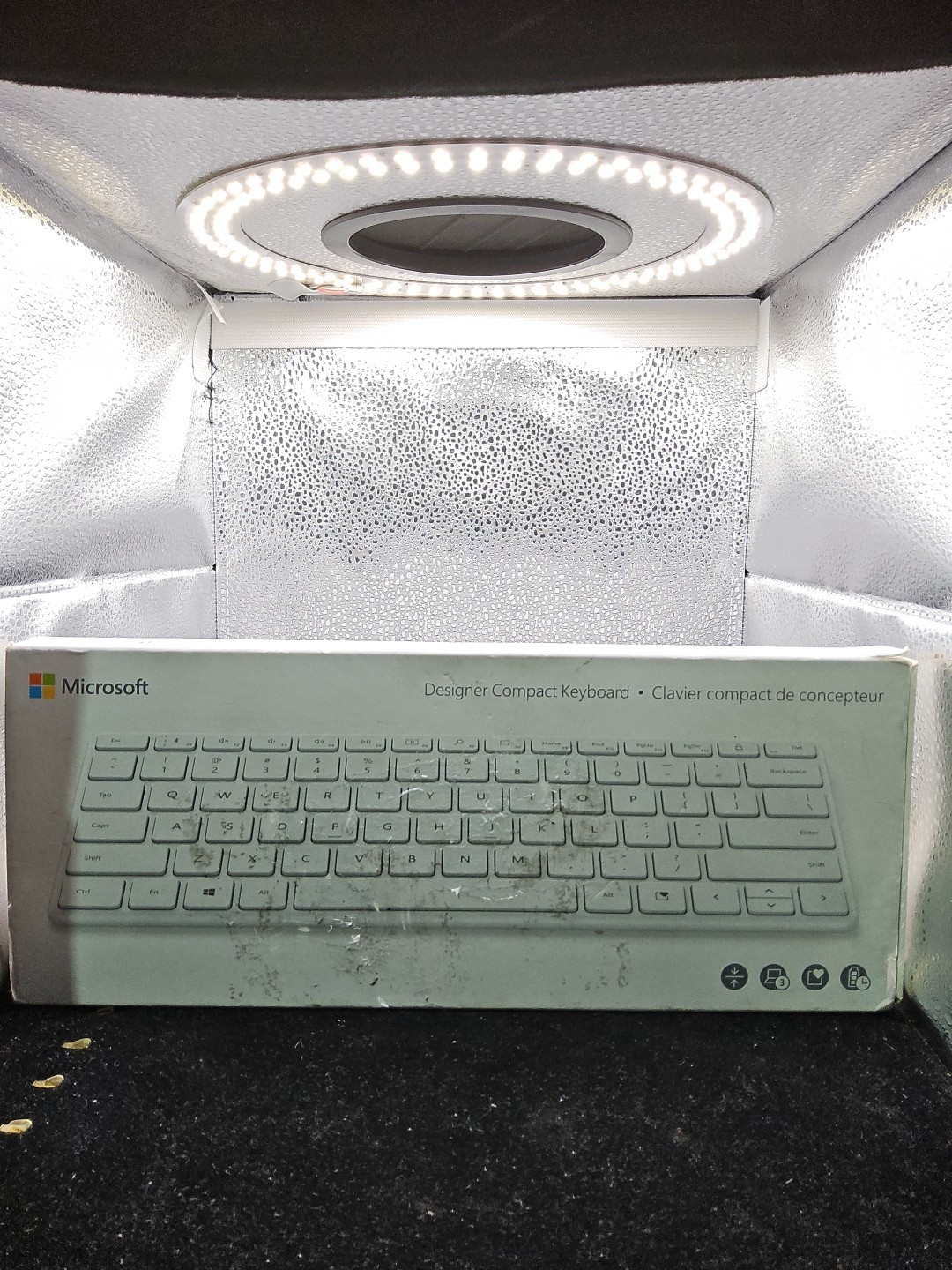 +Microsoft Designer Compact Keyboard, Bluetooth (Glacier White)