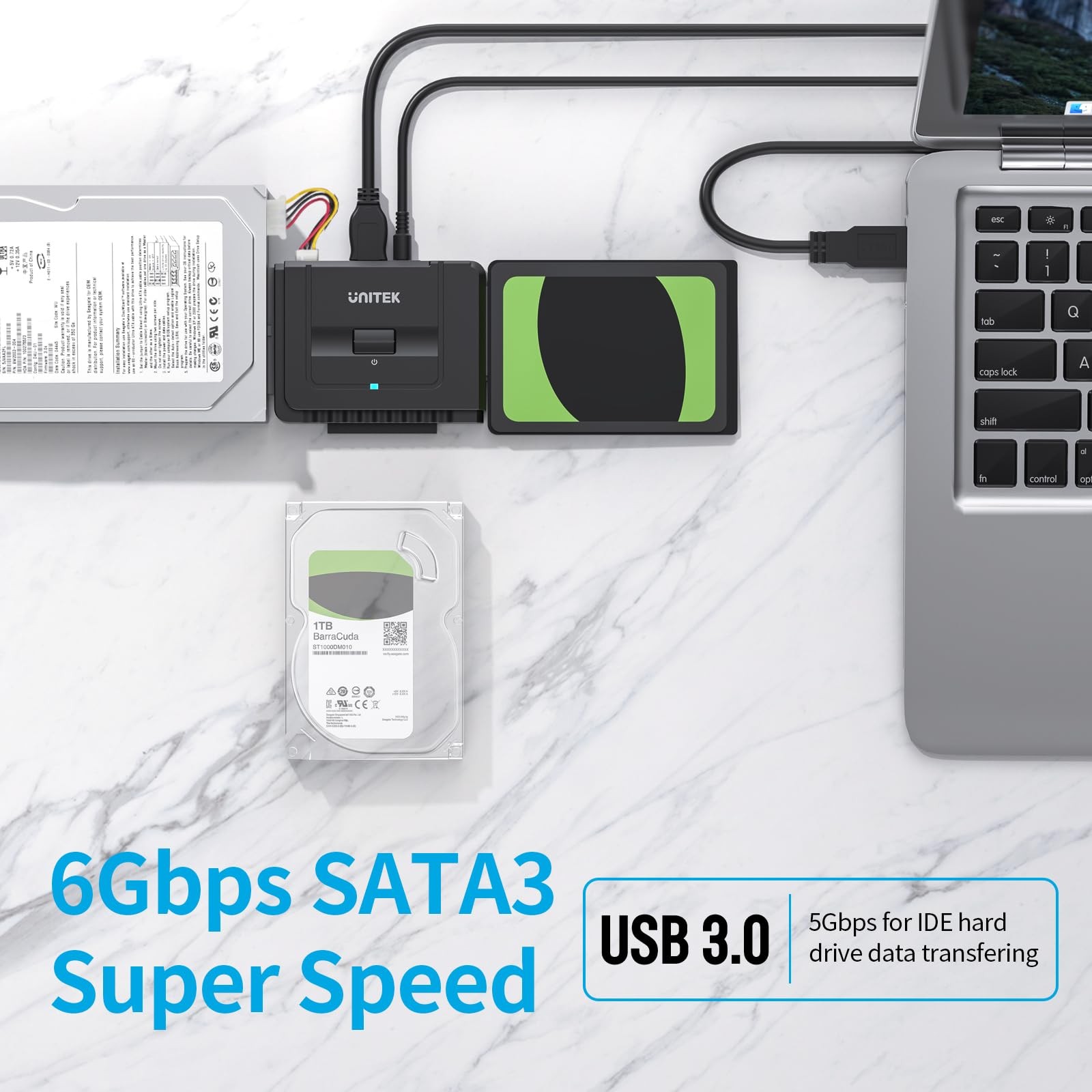 USB 3.0 to IDE and SATA Converter External Hard Drive Adapter Kit for Univers…