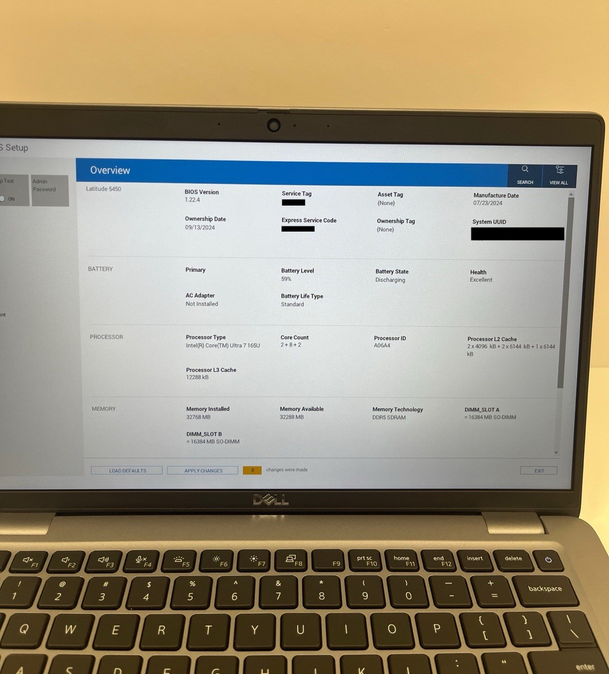 Dell Latitude 5450 14″ Intel Core Ultra 7 165U 32GB RAM 512GB SSD Laptop
