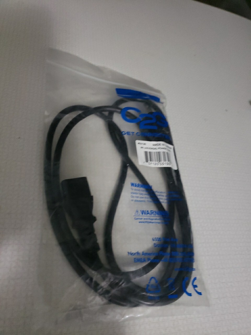 C2G 03130 18 AWG Replacement Power Cord With 3 Pin Connector for Computers New