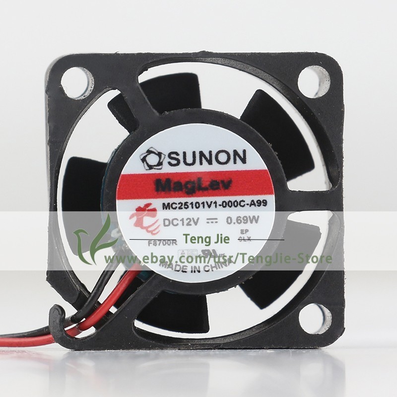 MC25101V1-000C-A99 12V 0.69W 2510 25X25X10MM 2wire Quiet Micro Axial Cooling Fan