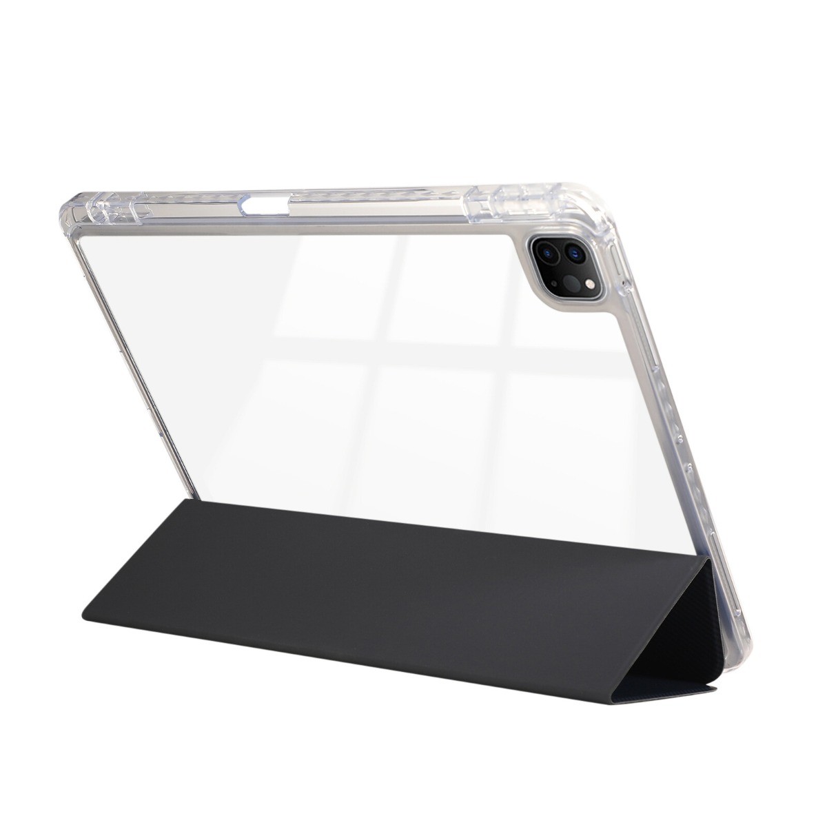 For Apple iPad Pro 11″ M5 M4 &iPad 5/6/7/8/9th Gen Leather Case Clear Back Cover