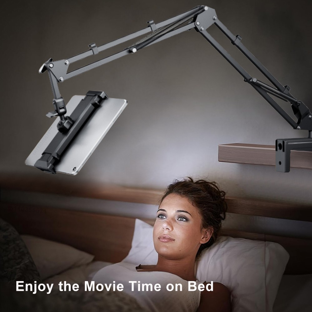 Tablet Holder for Bed Adjustable Tablet Phone Bed Stand Mount with 360° Rotation