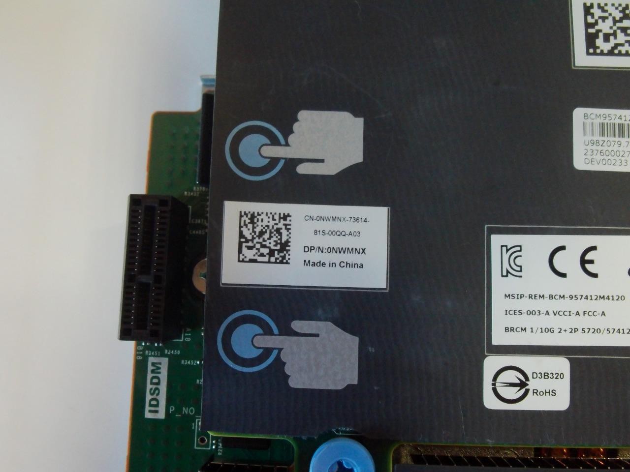 Dell 0WGD1 R640 System Board Dual Socket LGA3647 NWMNX Broadcom Card