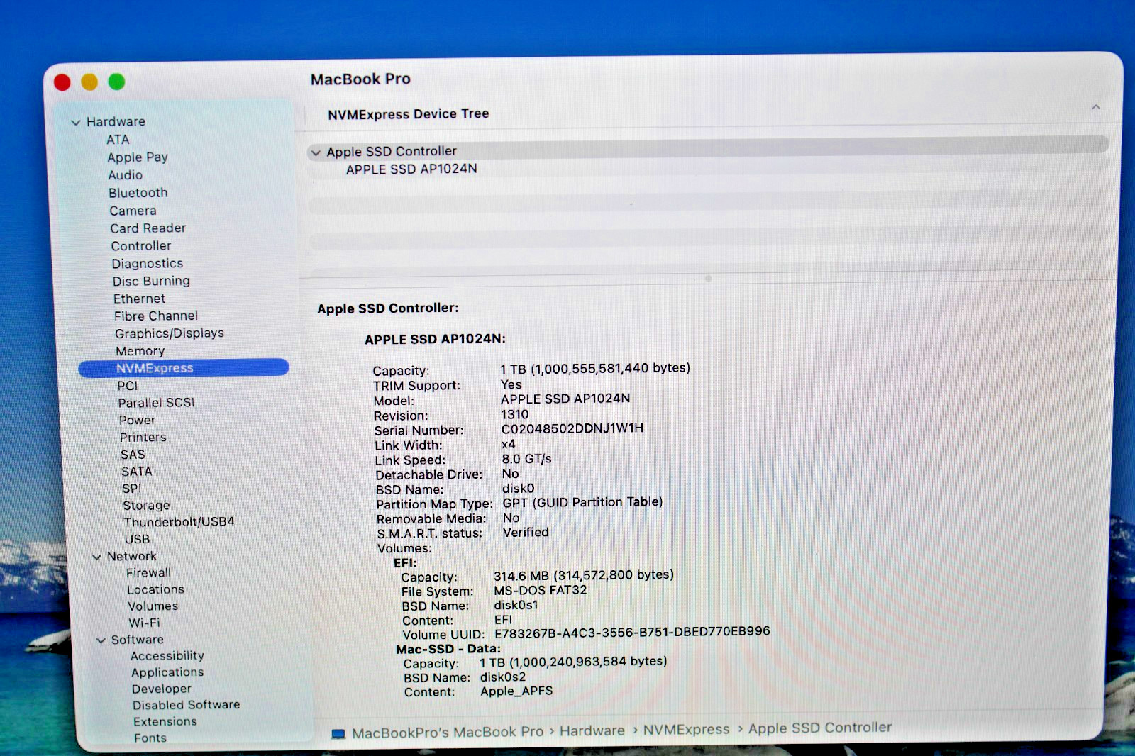 Apple MacBook Pro A2141 2019 16″ I9-9880H 16GB 1TB SSD THAO TOUCHBAR & ID T9-A12