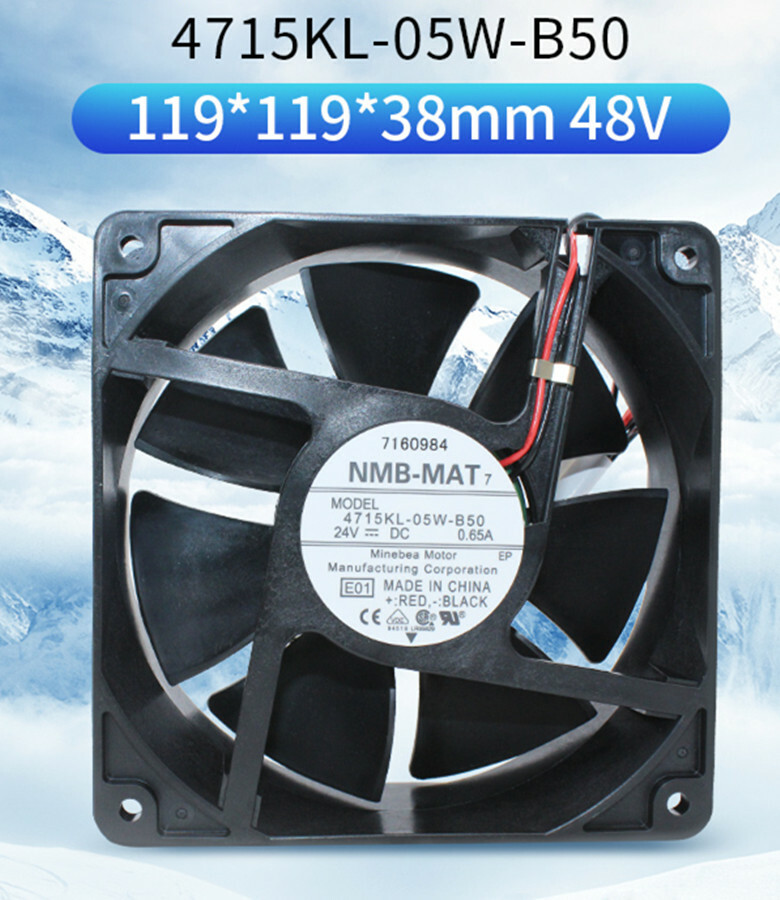 NMB 4715KL-05W-B50 12038 24V 0.65A 12CM Inverter Cooling Fan 2-Wires