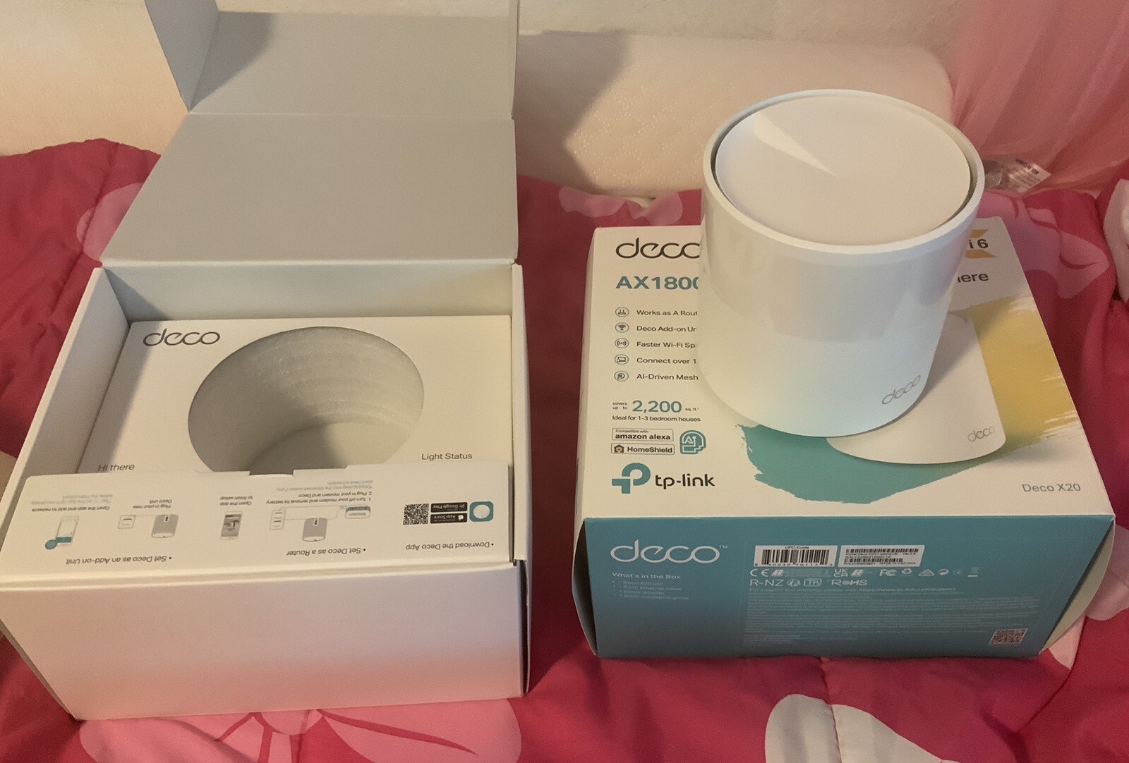 P-Link Deco X20 AX1800 Whole Home Mesh WiFi 6 System 1 Pack White TPLink