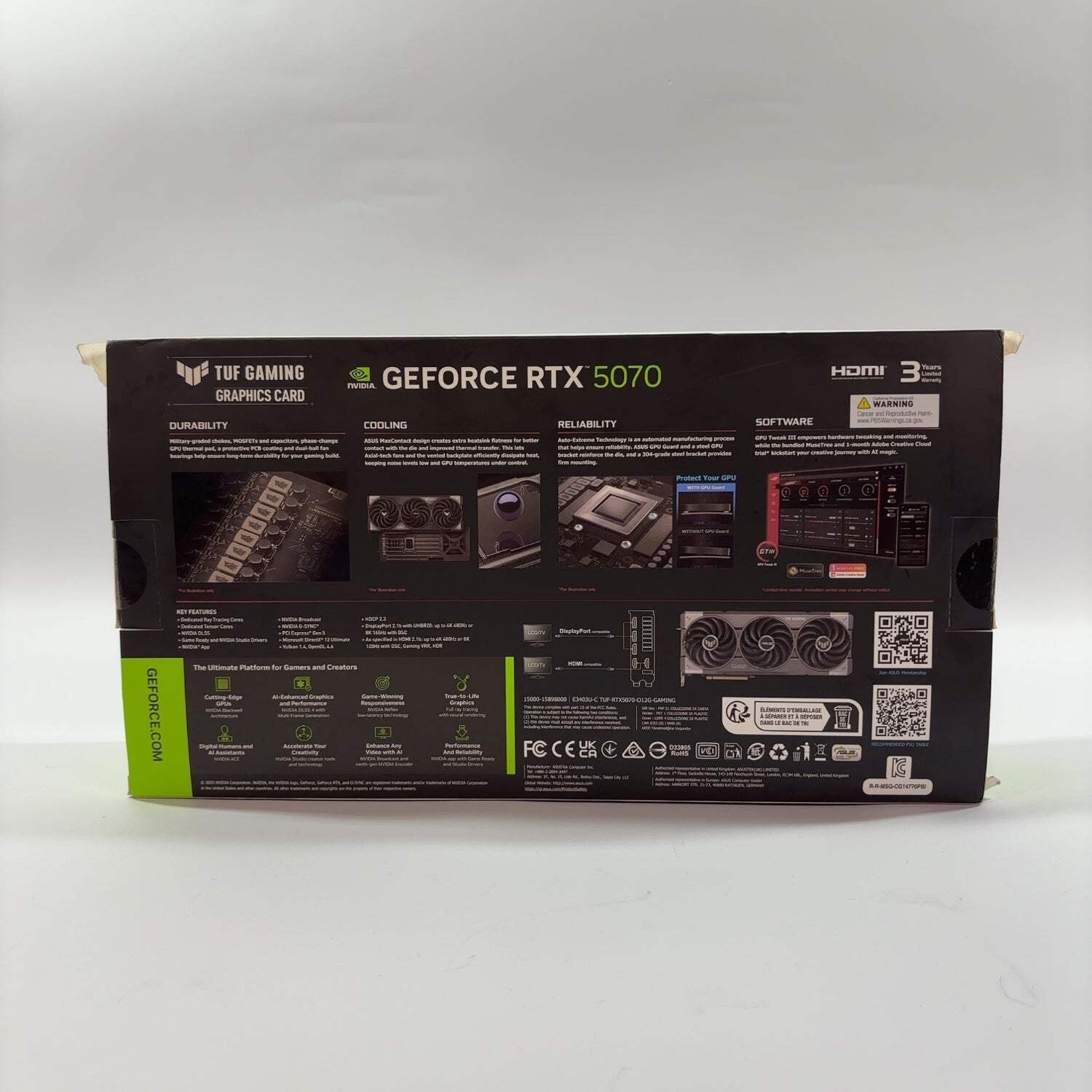 New Asus GeForce RTX 5070 TUF Gaming OC 12GB GDDR7 Graphics Card