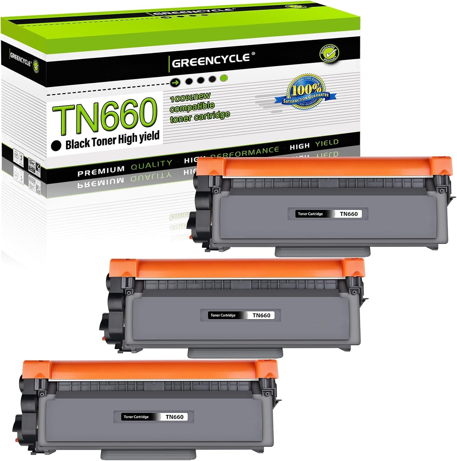 3PK TN660 TN-660 Toner Cartridge For Brother MFC-L2705DW MFC-L2707DW MFC-L2740DW
