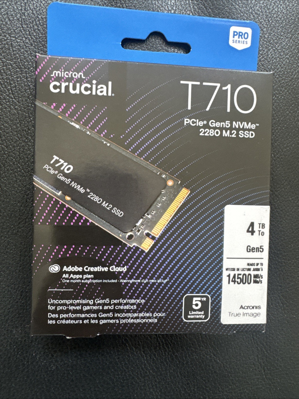 Crucial T710 4 Tb Micron Pro Series Gen5 M.2 NVMe SSD up to 14,500 MB/s NEW