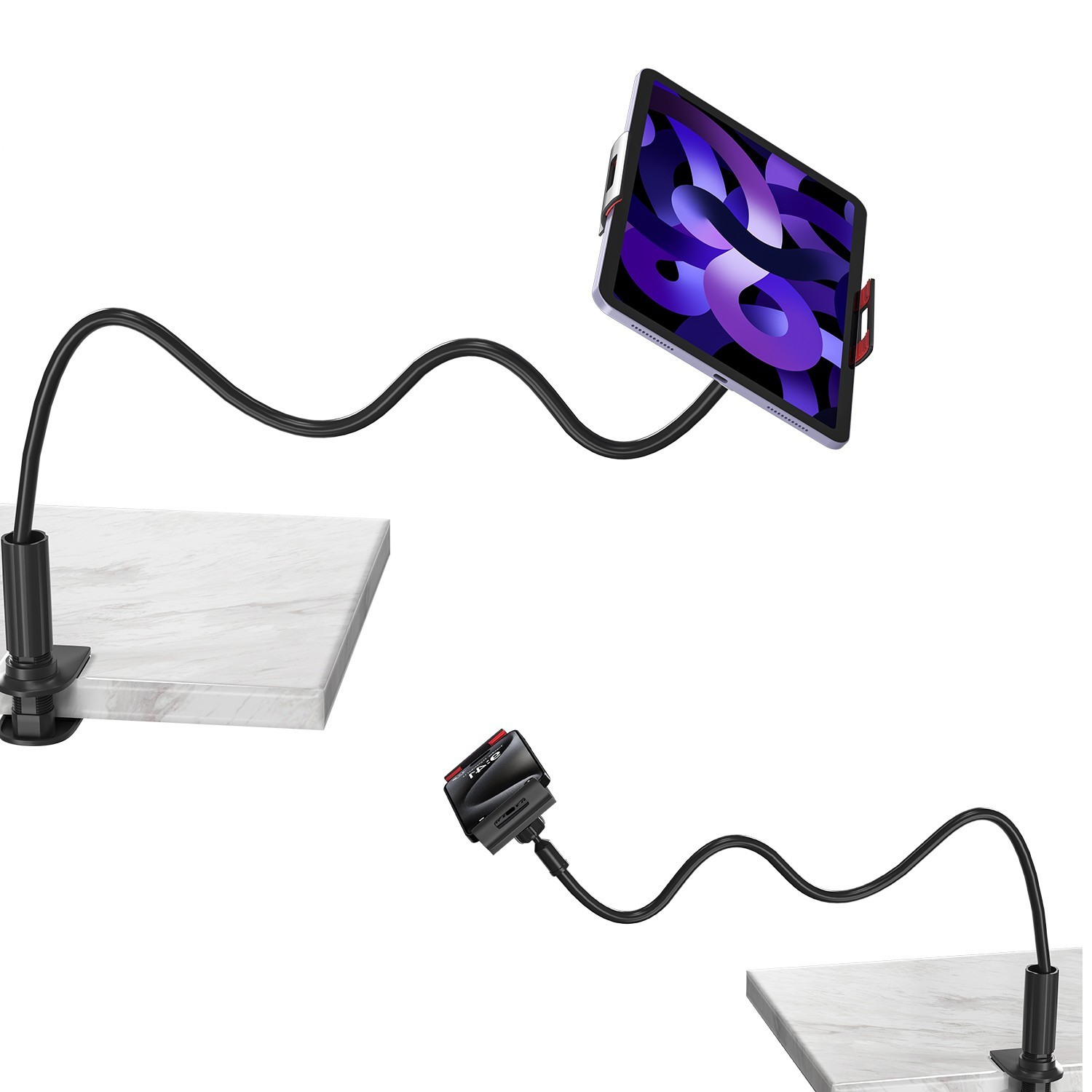 Universal Tablet Floor Stand Gooseneck Phone Holder Mount for iPad/Tablet/iPhone