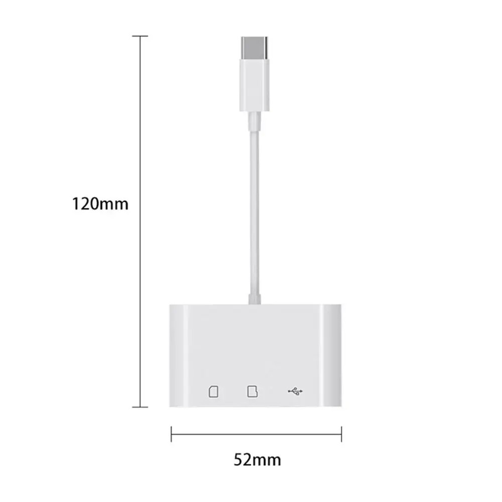 USB C 3 in 1 Hub Converter Type-C Adapter SD Card Reader For MacBook Pro Laptop