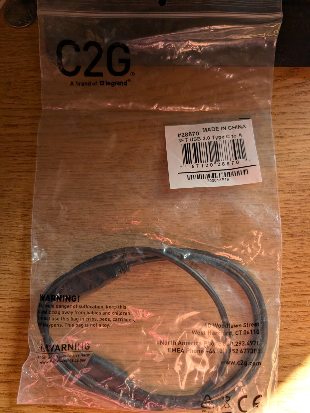 USB 2.0 USB-C to USB-A Cable M/M-[3ft (0.9m)