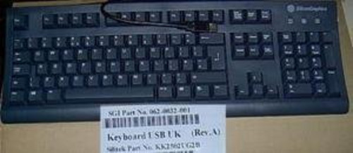 SGI English UK United Kingdom USB PC MAC Computer Keyboard black Silcon Graphics