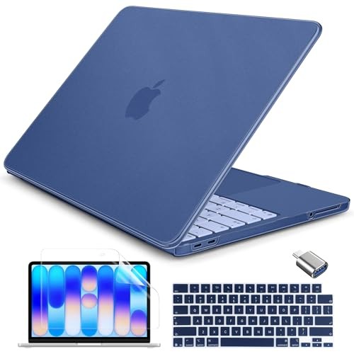 4-in-1 Bundle for New MacBook Neo 13 inch Case 2026 Release Model Matte Indigo