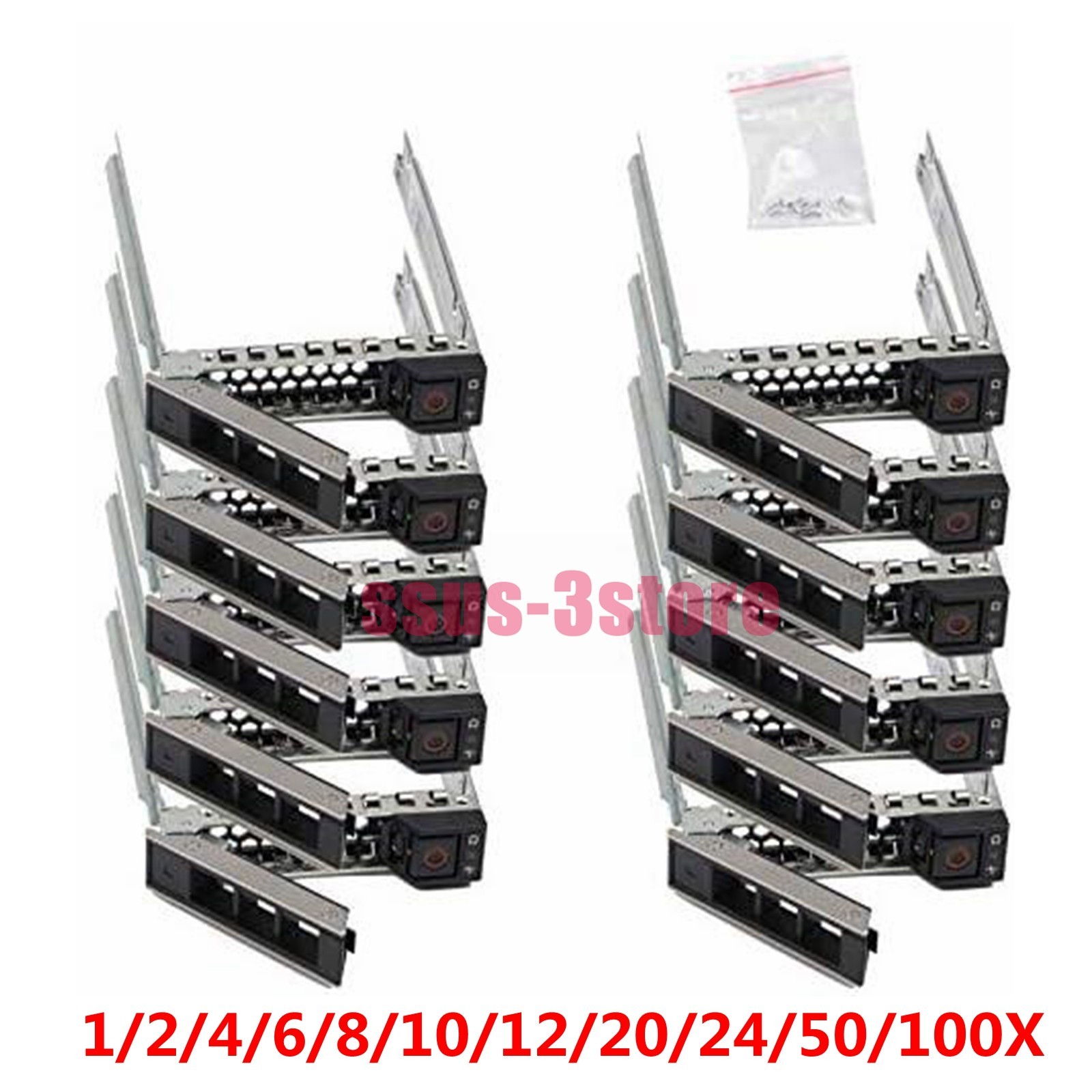 Lot DXD9H Gen14 R640 R740 SAS SATA 2.5″ SFF HDD Hard Drive Tray Caddy Bracket