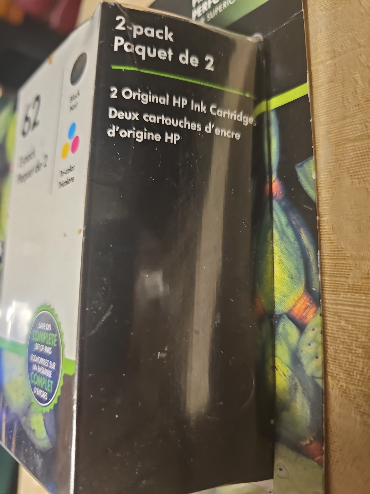 Hewlett Packard 62 2-pack Black And Tri-color Ink Cartridges Expires Sept 2022