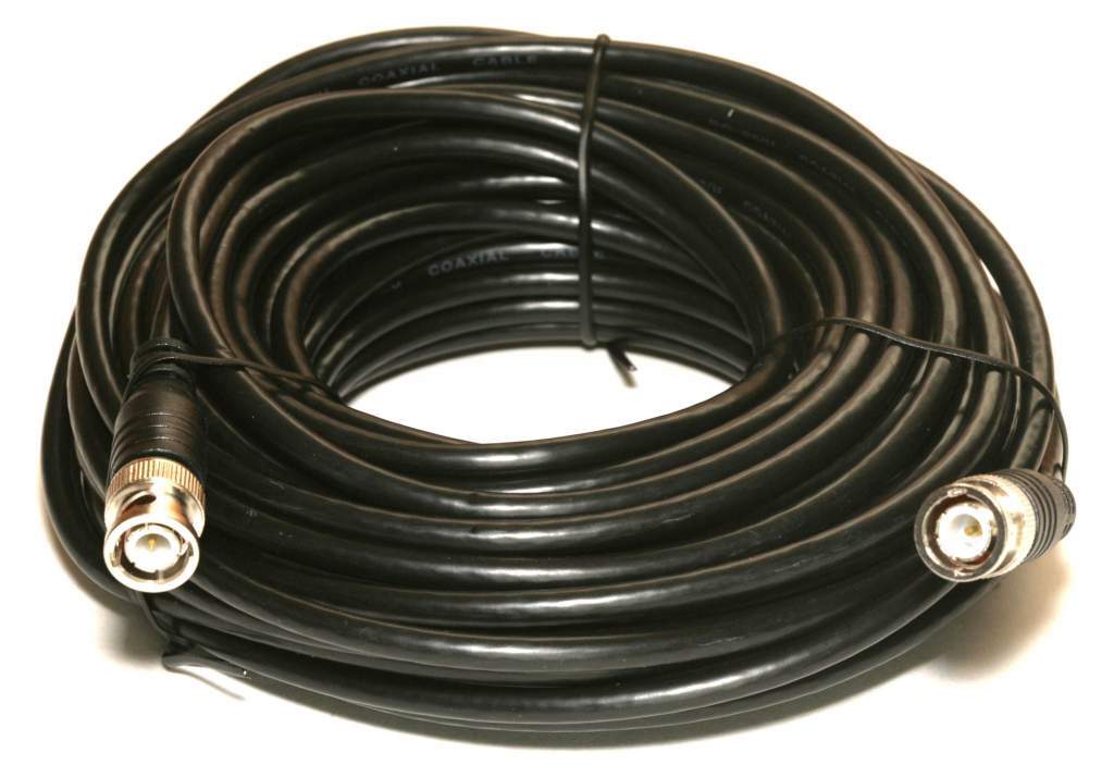 50FT BNC Twist On Male to Male RG58 Coax Coaxial Cable Cord 50 Ohm Black A/U