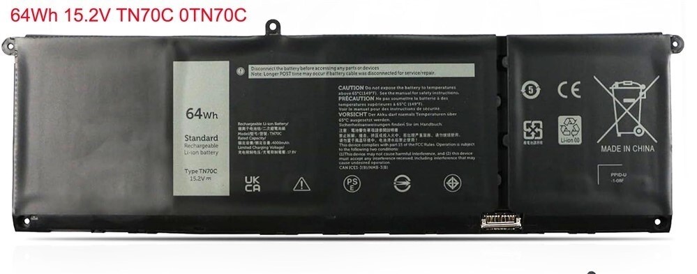 64Wh Battery for Dell 14 Plus 2-in-1 Laptop DB04255 DB04250 2025 P198G P198G002