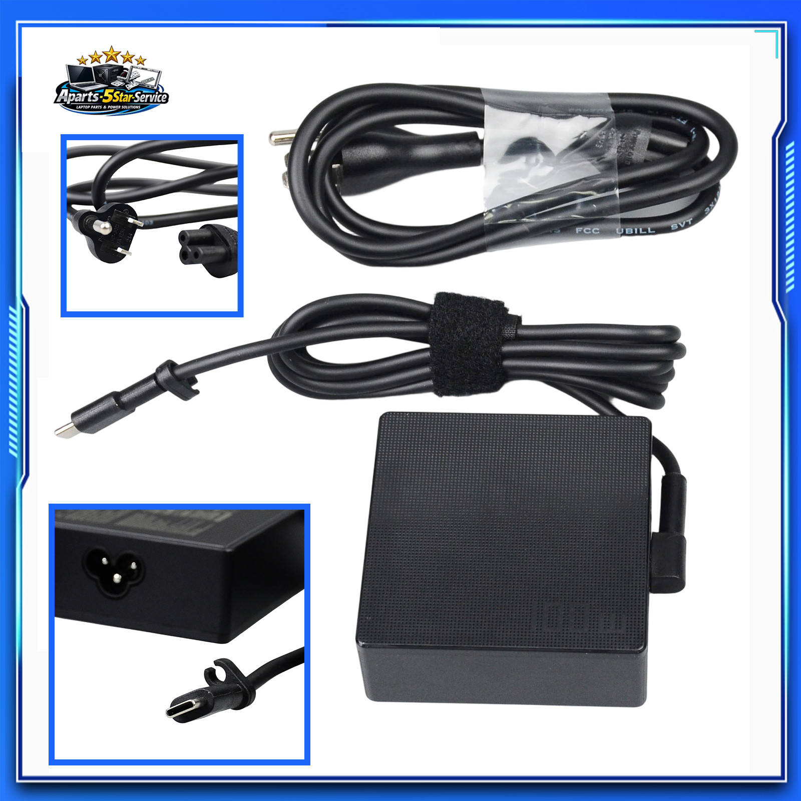 100W USB-C Adapter Charger A20-100P1A for ASUS ROG Flow X13 Z13 A21-100P1A