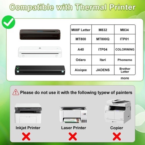 2-20 Rolls Thermal Printer Paper 8.5″x11″ US Letter Size Quick-Dry for M08F lot