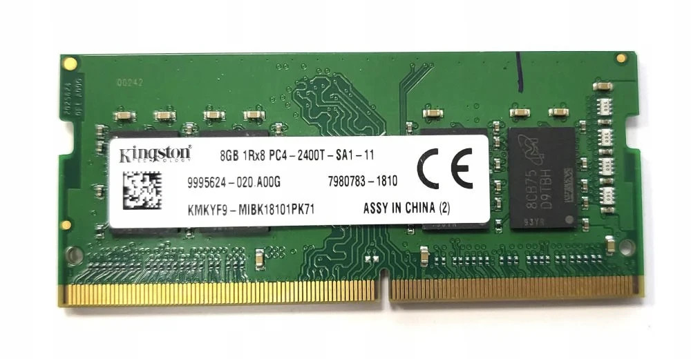 Kingston KMKYF9-MIB 8GB 1Rx8 PC4-2400T-SA1-11 DDR4 SODIMM RAM Memory