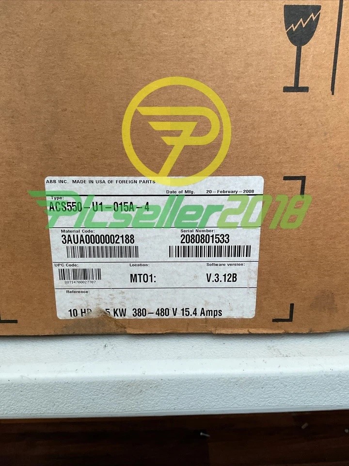 1pcs ABB ACS550-U1-015A-4 7.5hp 5.5 kw 380-480v 11.9amp NEW IN BOX
