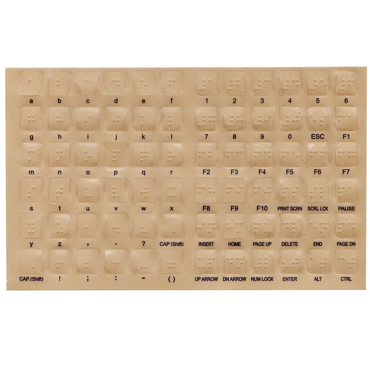Braille Transparent Keyboard Stickers for the Blind