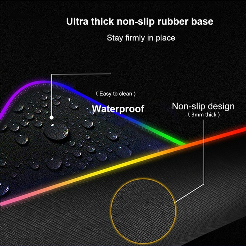 Your Custom Design RGB XL Mouse Pad For PC Gamer Desk Keyboard Mat Anime Waifu