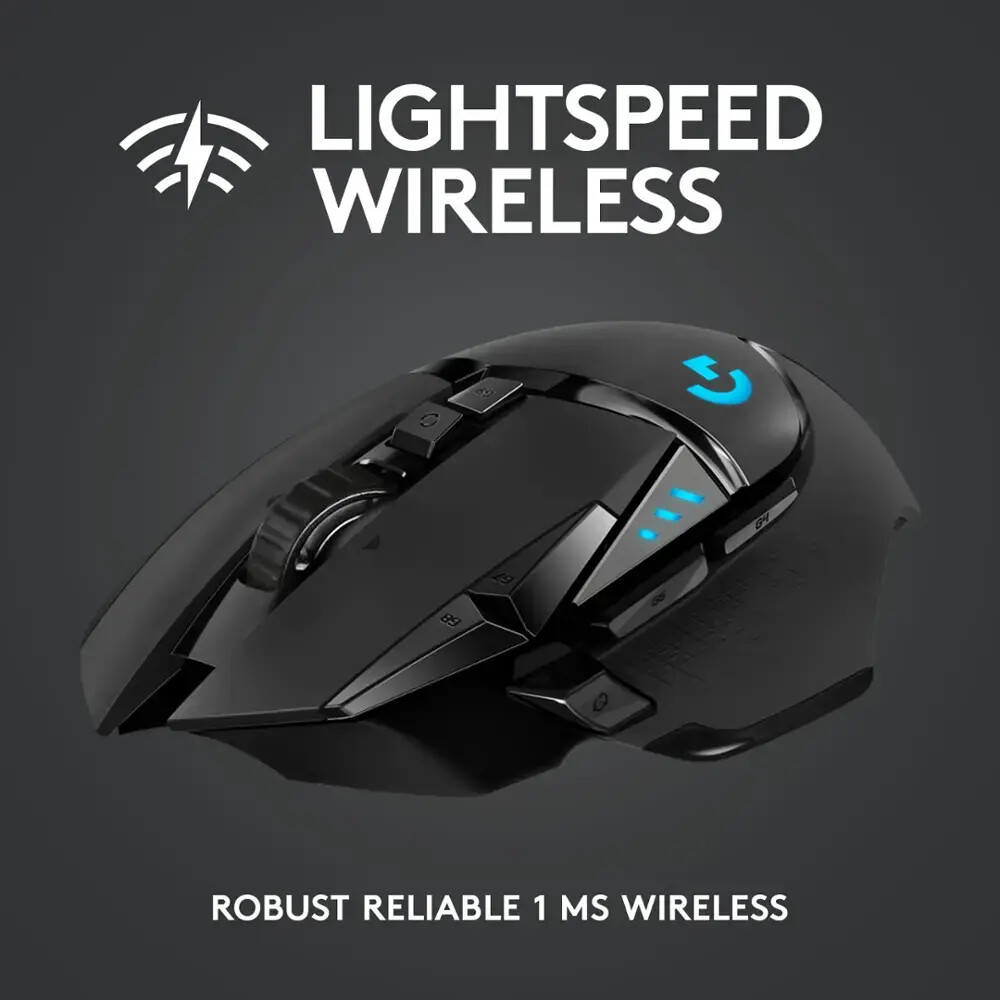 Logitech – G502 Lightspeed Wireless Optical Gaming Mouse with RGB Lighting