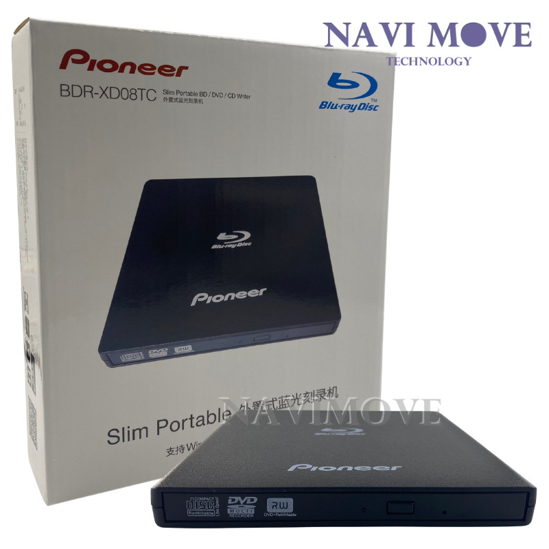 Pioneer BDR-XD08TC External Blu-ray BD/DVD/CD Burner USB 3.0 for Windows & Mac