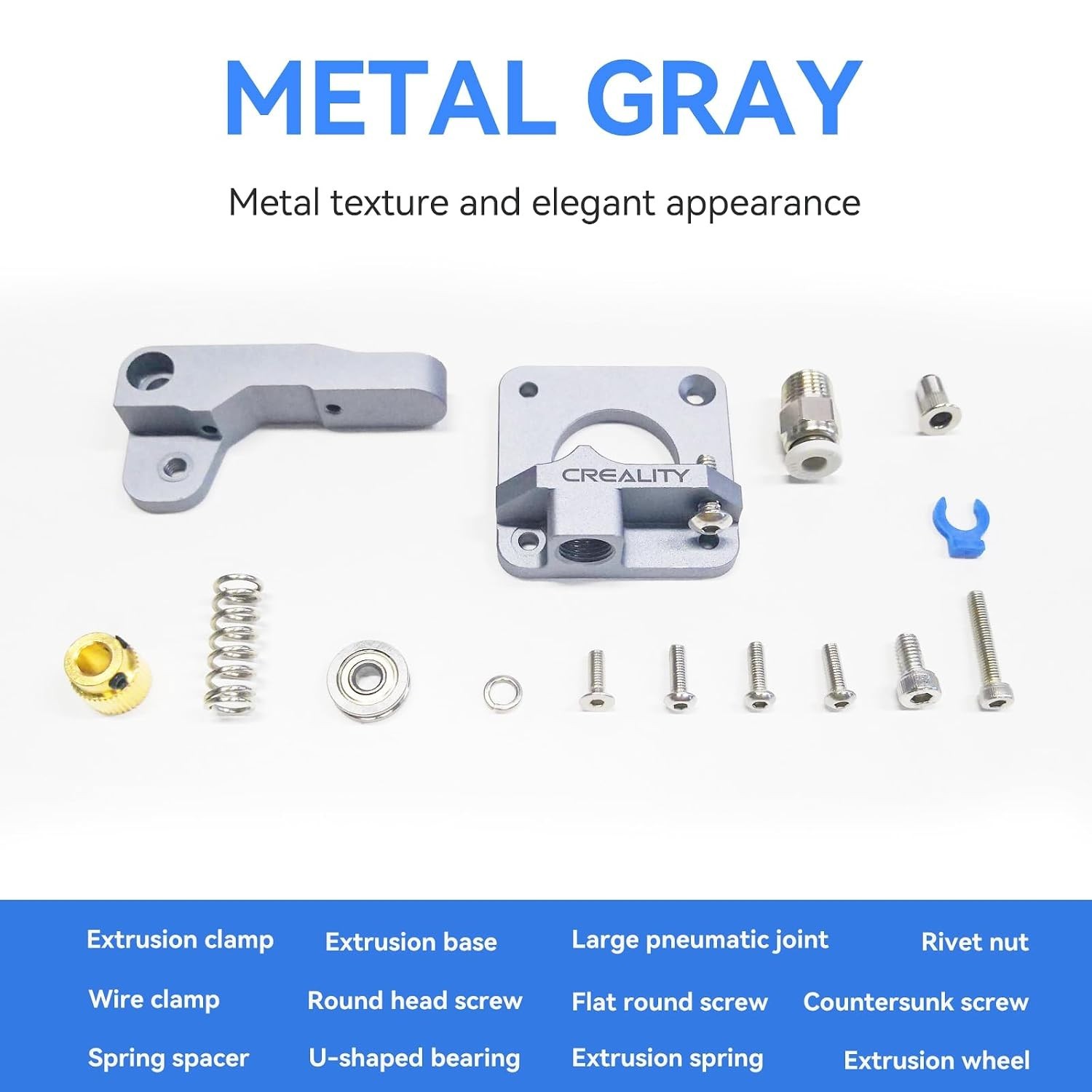 High Quality Metal Extruder Kit for Ender-3 and CR-10 – Adjustable Force Design