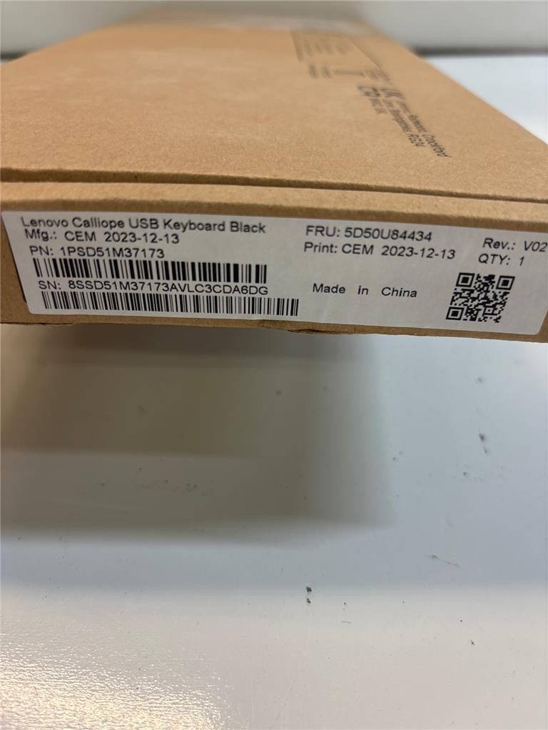 Lenovo Calliope USB Keyboard 1PSD51M37173 and USB Mouse Combo 00PH133