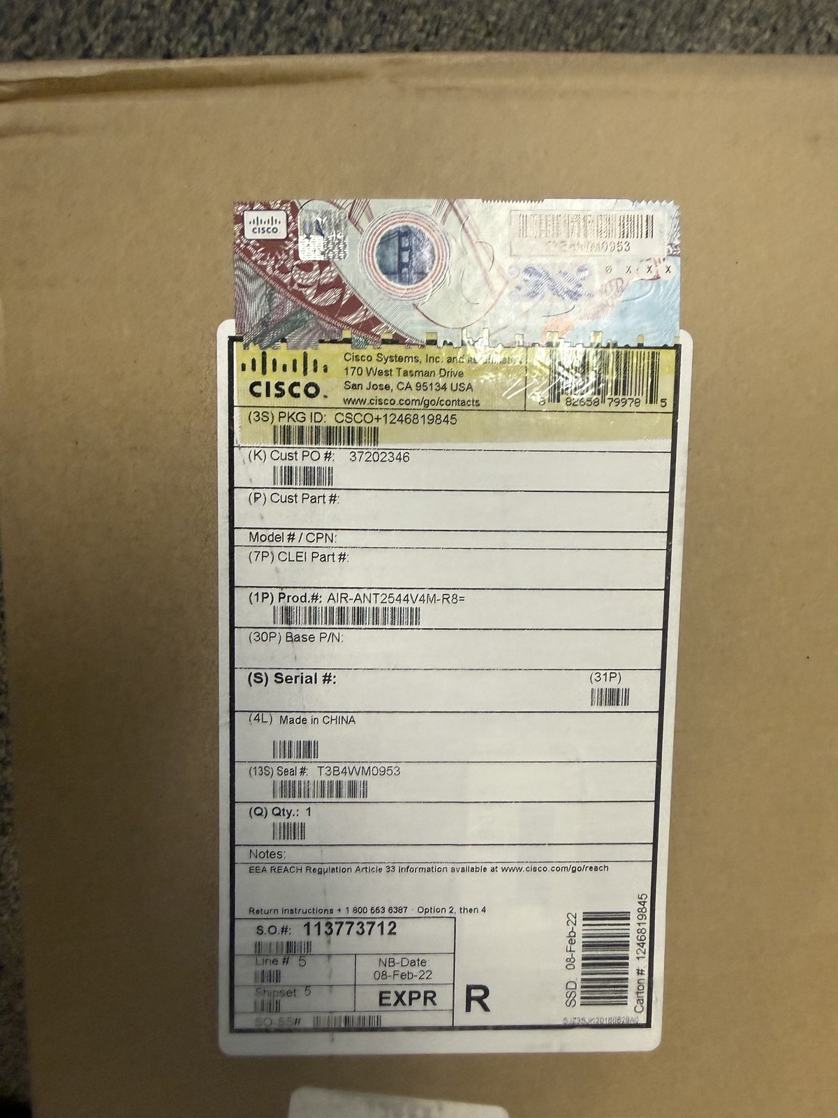 NEW Cisco Aironet AIR-ANT2544V4M-R8 Dual-Band MIMO Antenna Free Shipping