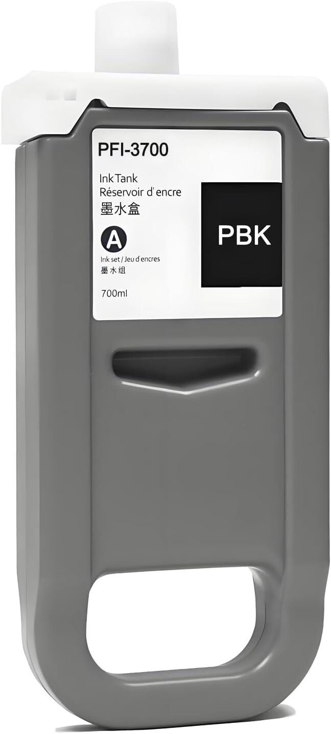 PFI-3700PBK Photo Black Pigment Ink Tank 700ml Replacement for Canon PFI-3700…