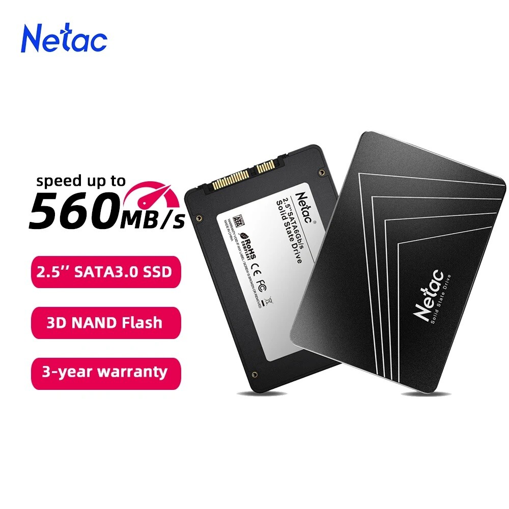 Netac N530S 120GB SSD 2.5″ SATA III 6GB/s Internal Solid State Drive For PC/MAC