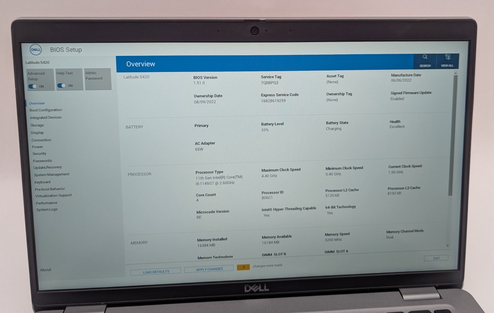 Dell Latitude 5420 14″ Laptop i5-1145G7 2.60GHz 16GB RAM 256GB NVMe Windows 11
