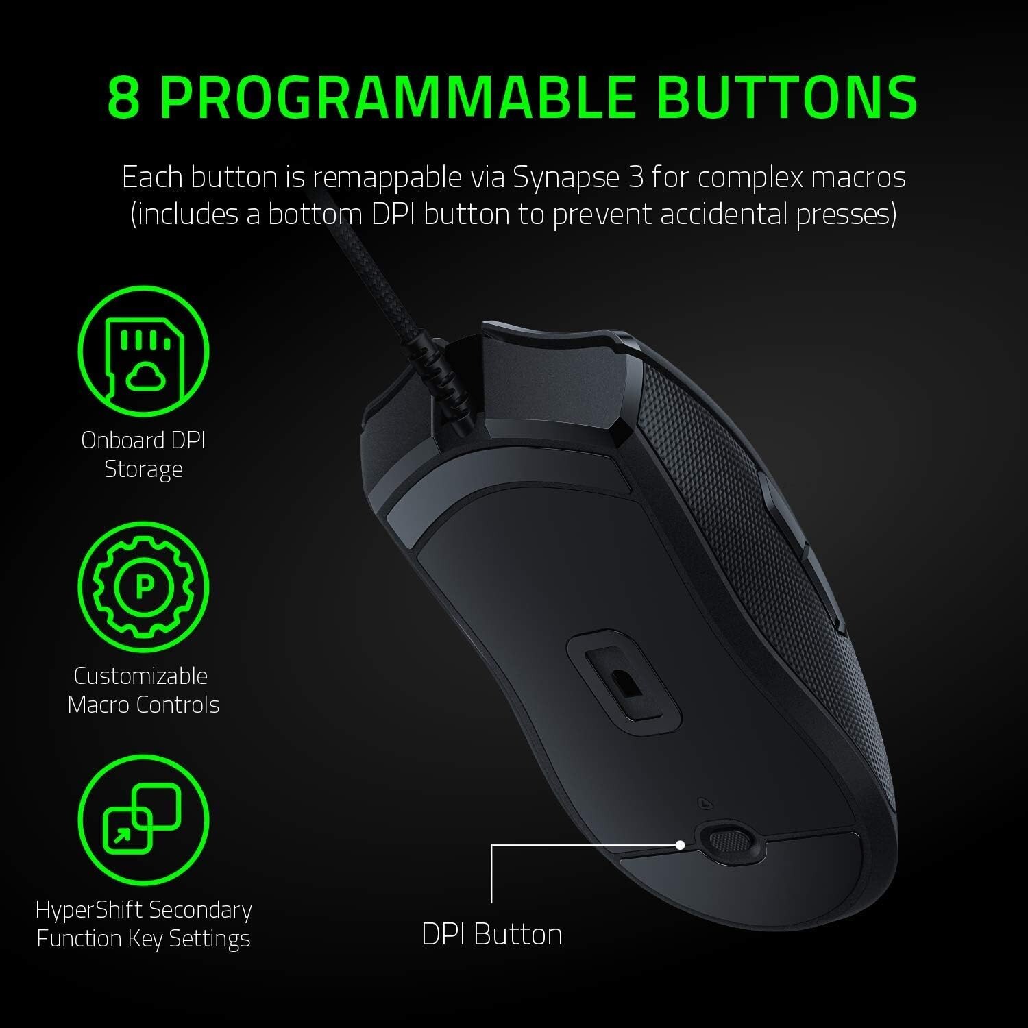 Razer Viper Wired Optical Gaming Mouse – Black with Chroma RGB Lighting