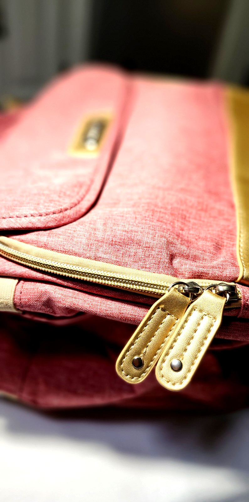 NEW Women’s Laptop Backpack 15.6″ Travel Bag USB Port Pink Gold TSA