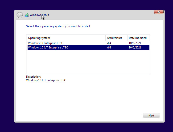 Windows 10 Internet of Things Enterprise LTSC 2021 Microsoft Key USB Device