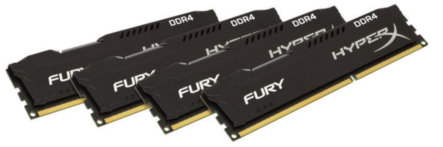 HX421C14FB2K4/32 Kingston HyperX FURY Black Series 32GB Kit (4 X 8GB) PC4-17000
