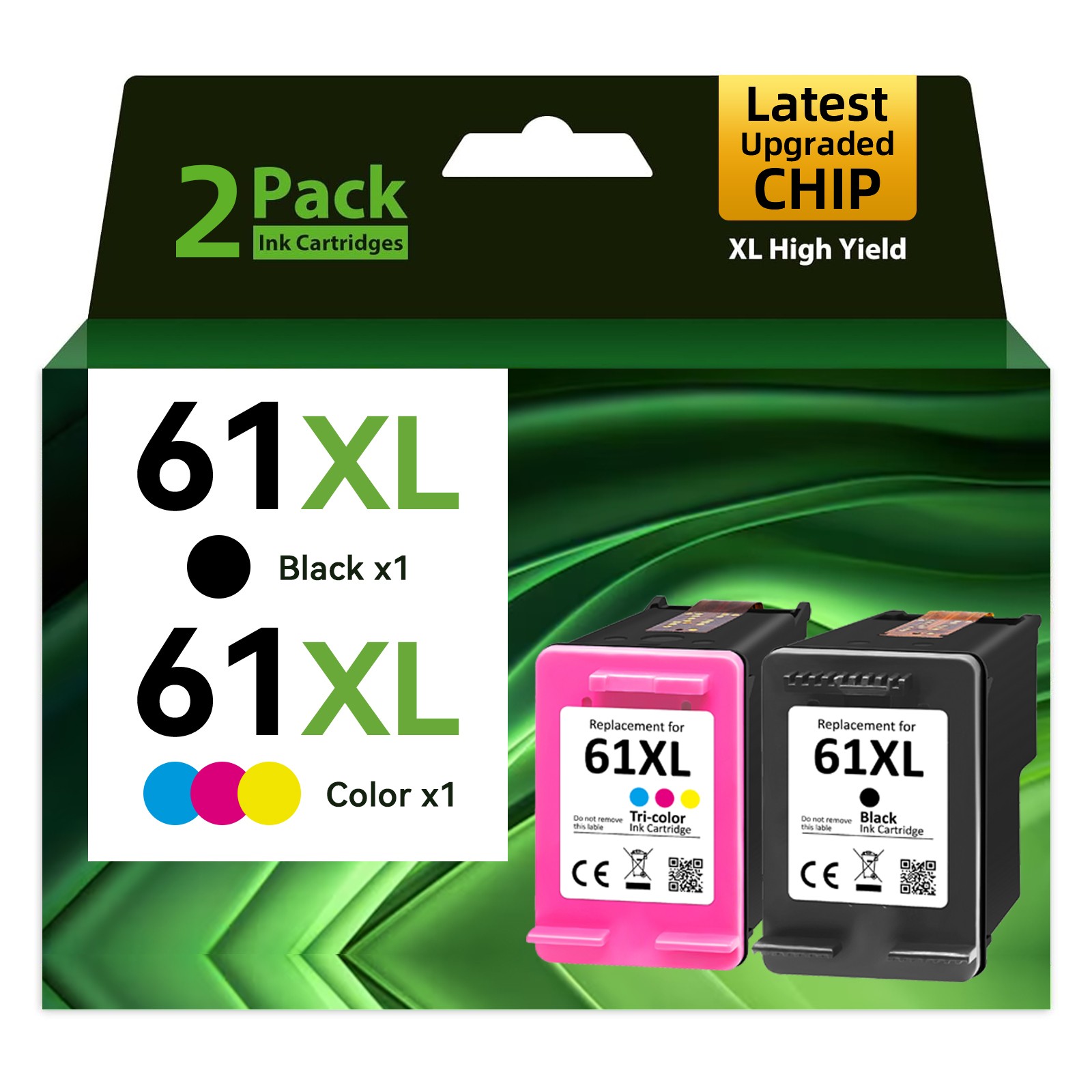 #61XL XXL CH563WN Black CH564WN Color Ink For HP ENVY 4500 4501 4502 4504 5530
