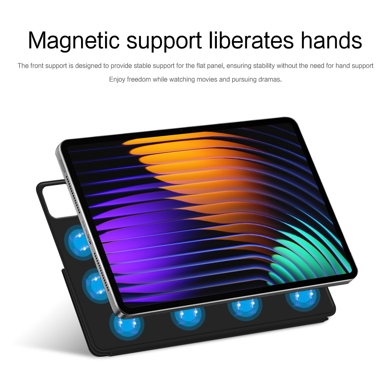 For Xiaomi Pad 7 /Pro 11.2in Thin Auto Sleep Magnetic Closure Fold Leather Case