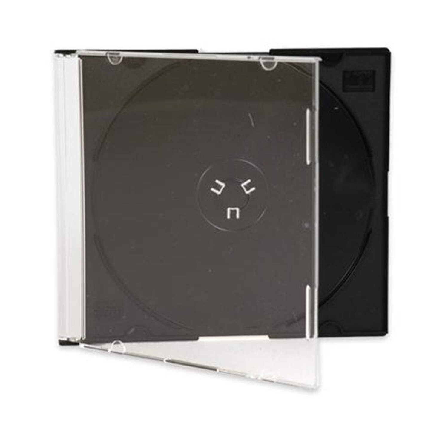 Maxtek Ultra Thin 5.2mm Slim Clear CD Jewel Case with Built in Black Tray, 10…