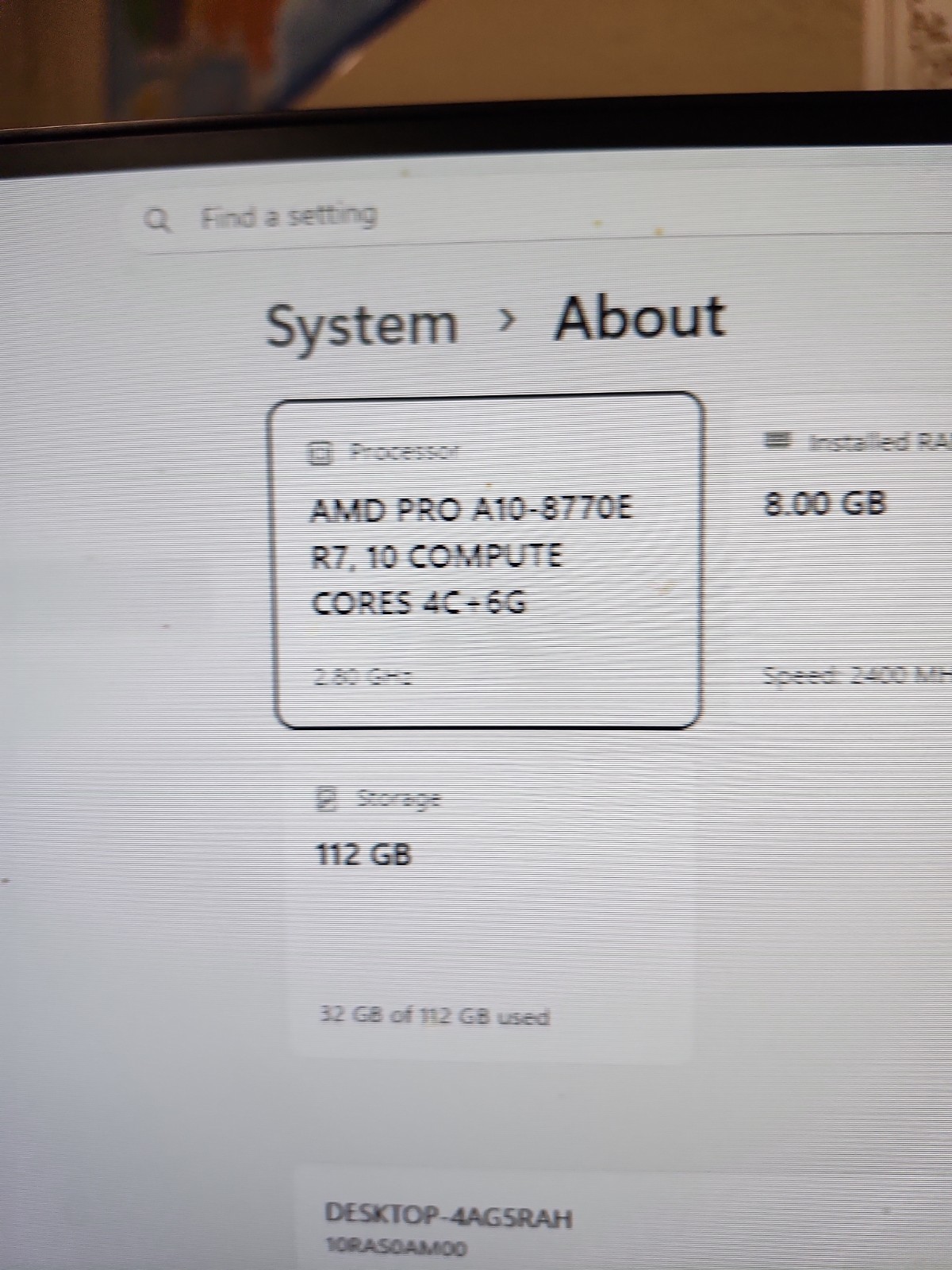 Lenovo ThinkCentre M715q AMD PRO A10-8570E@2.8GHz 8GB RAM 128GB SSD Win.11