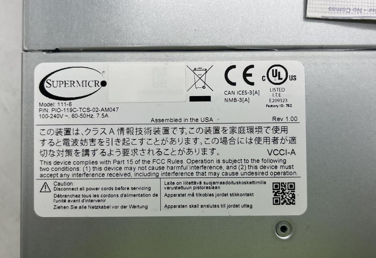 Supermicro Superserver CSE-111-6 w/ X11SCW-F Xeon E-2176G 16GB 2x 480GB SSD